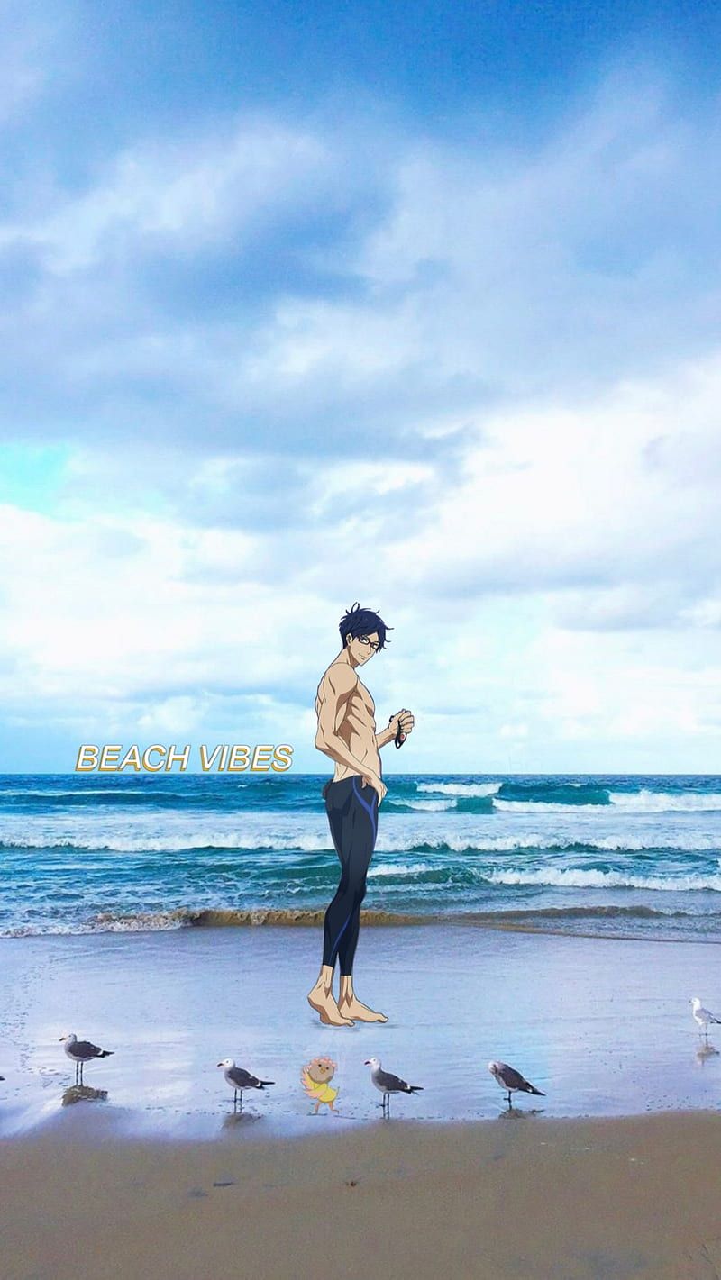 800x1421 Iwatobi Rei, anime, beach, boy, club, iwatobi swim club, swim, HD phone wallpaper