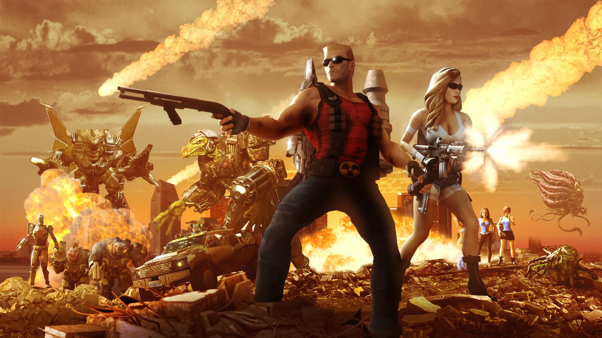 1920x1080 AA wallpaper image Nukem: Alien Armageddon mod for Duke Nukem 3D