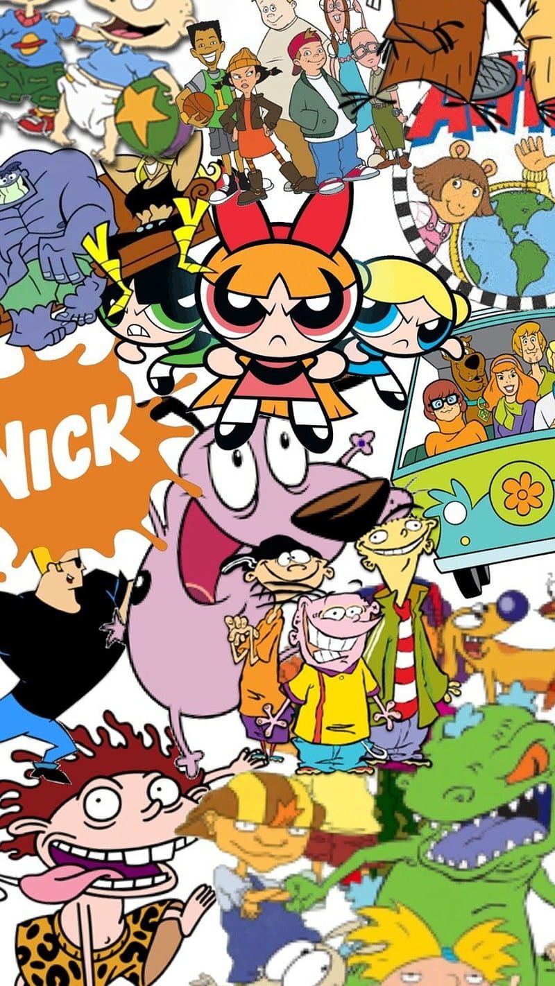 800x1422 Throwback Nick Cast, collage, nickoledon, old school, reptar, rugrats, wild thornberrys, HD phone wallpaper