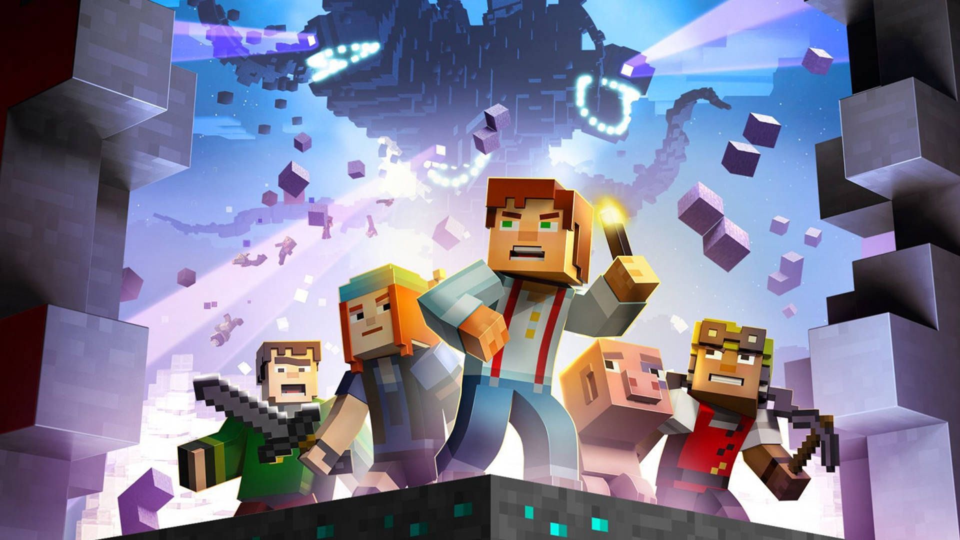 1920x1080 Download 2560x1440 Minecraft Story Mode Characters Wallpaper