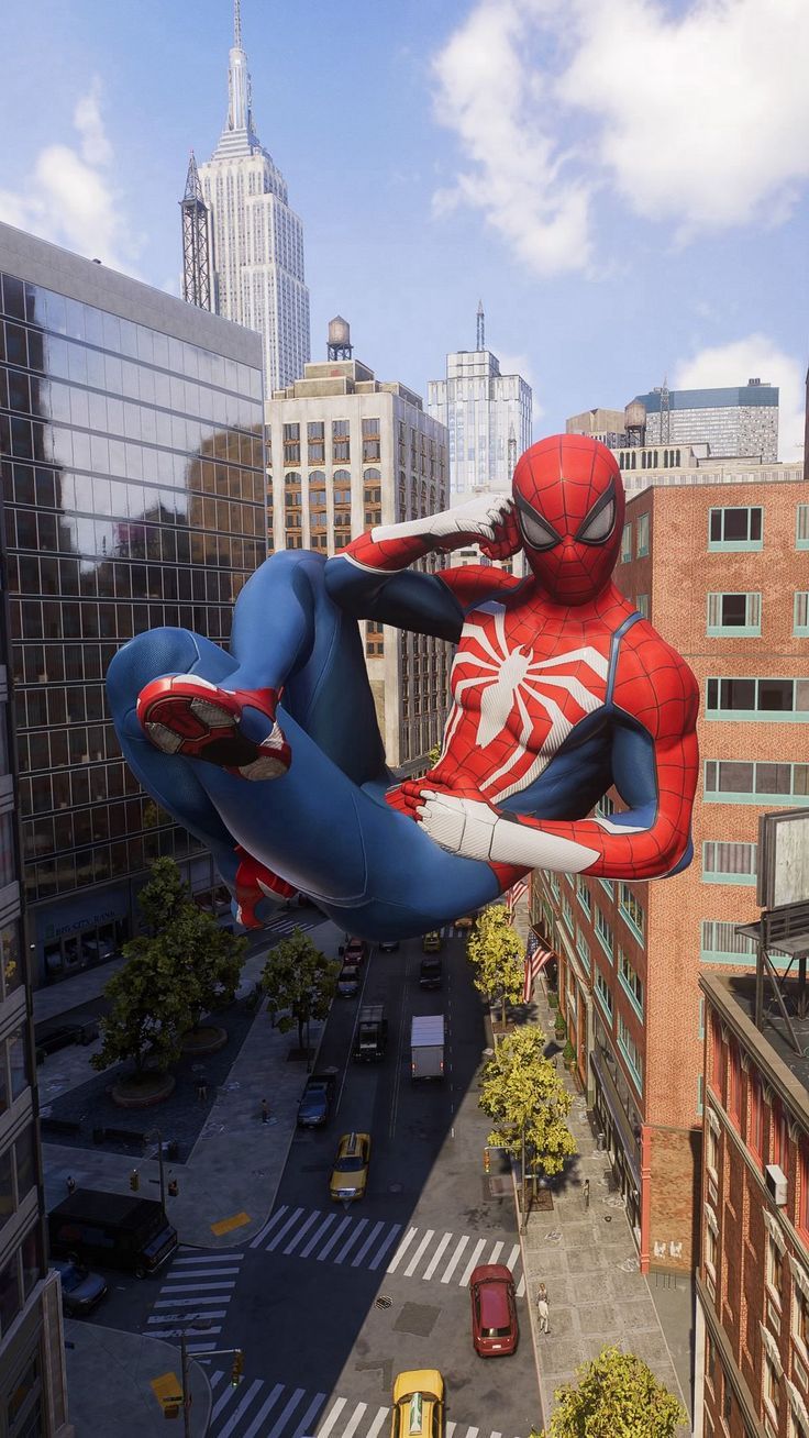 736x1308 Wallpaper Spider Man, Spiderman, Game, Superhero, Marvel, Pose, Flight, City, New York, City 4K By Rodrybecca. Download Wallpaper Spider Man, Spiderman, Game, Superhero, Marvel, Pose, Flight, City, New York For Free