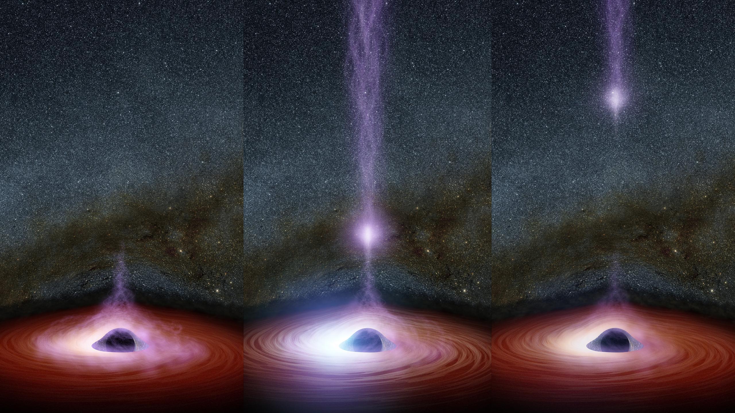 2560x1440 NASA black hole flare wallpaper desktop and mobile