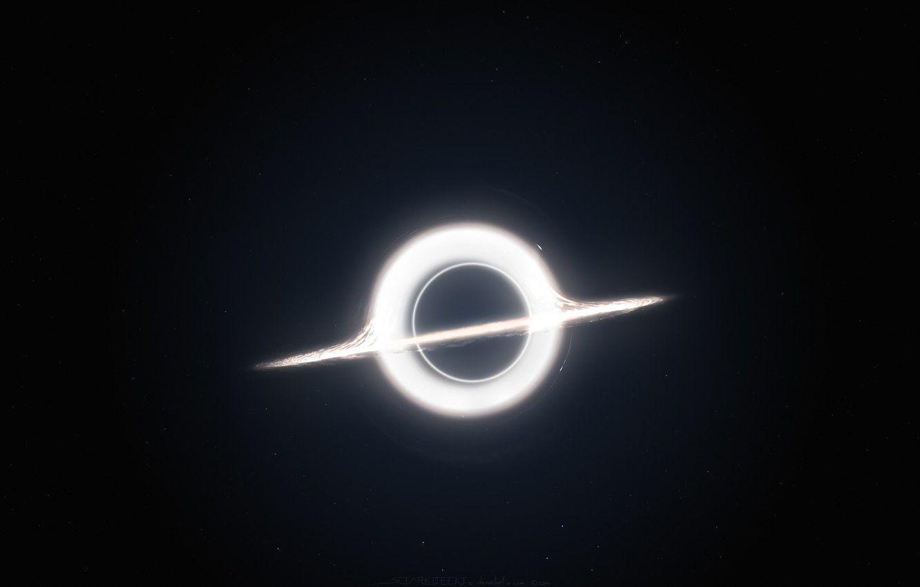 1332x850 Wallpaper white, black hole, interstellar image for desktop, section космос