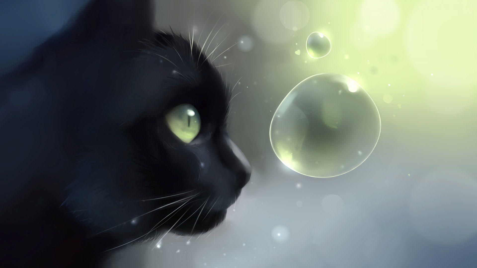1920x1080 Black Bubbles Wallpaper