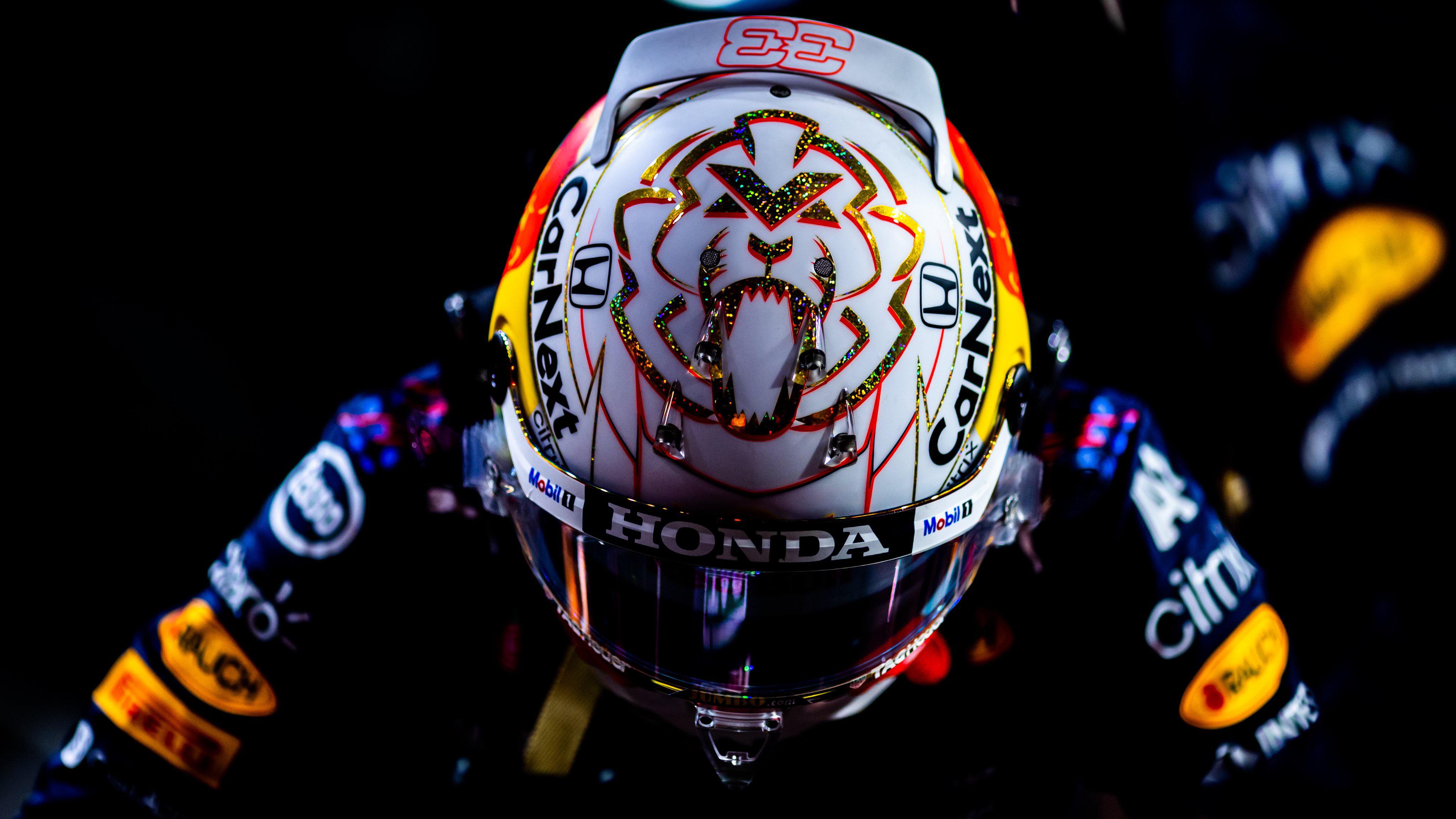 4096x2304 Max verstappen's helmet in the Saudi Arabia Grand Prix [4096 x 2034]