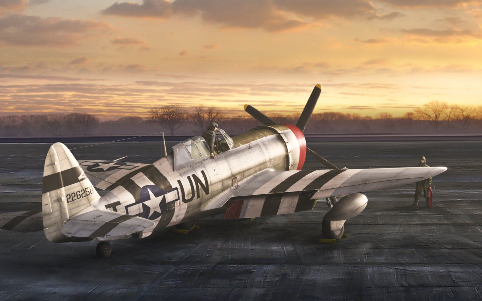 1680x1050 Republic P 47 Thunderbolt: Iconic Military Fighter HD Wallpaper