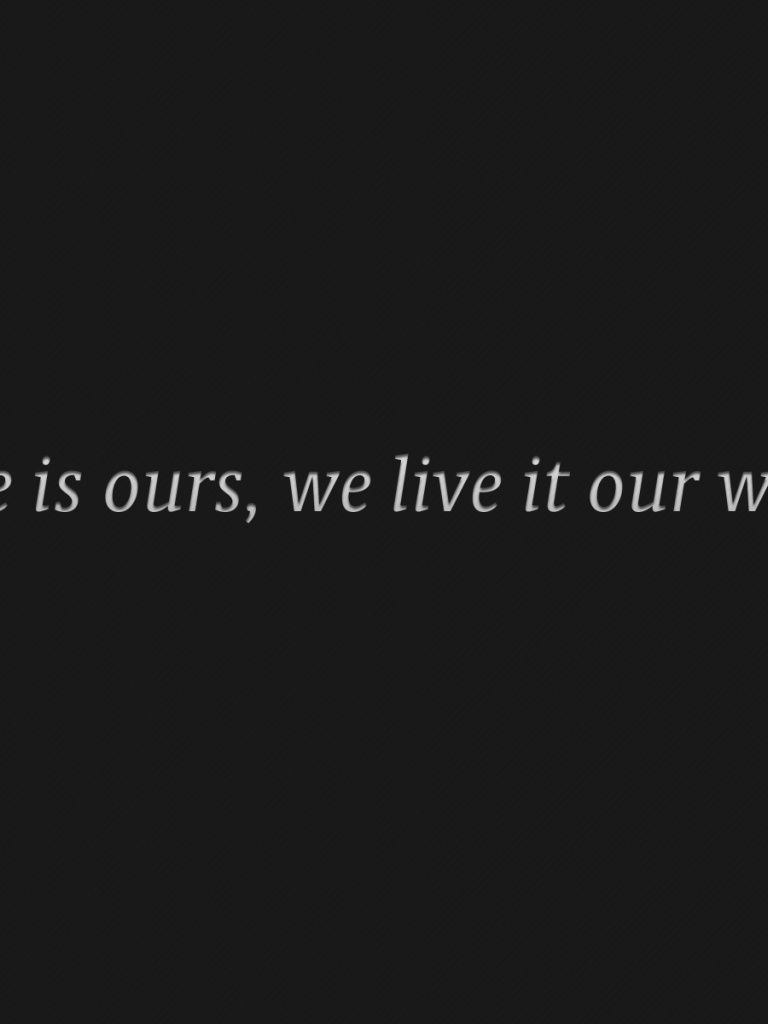 768x1024 Metallica Quote iPad wallpaper