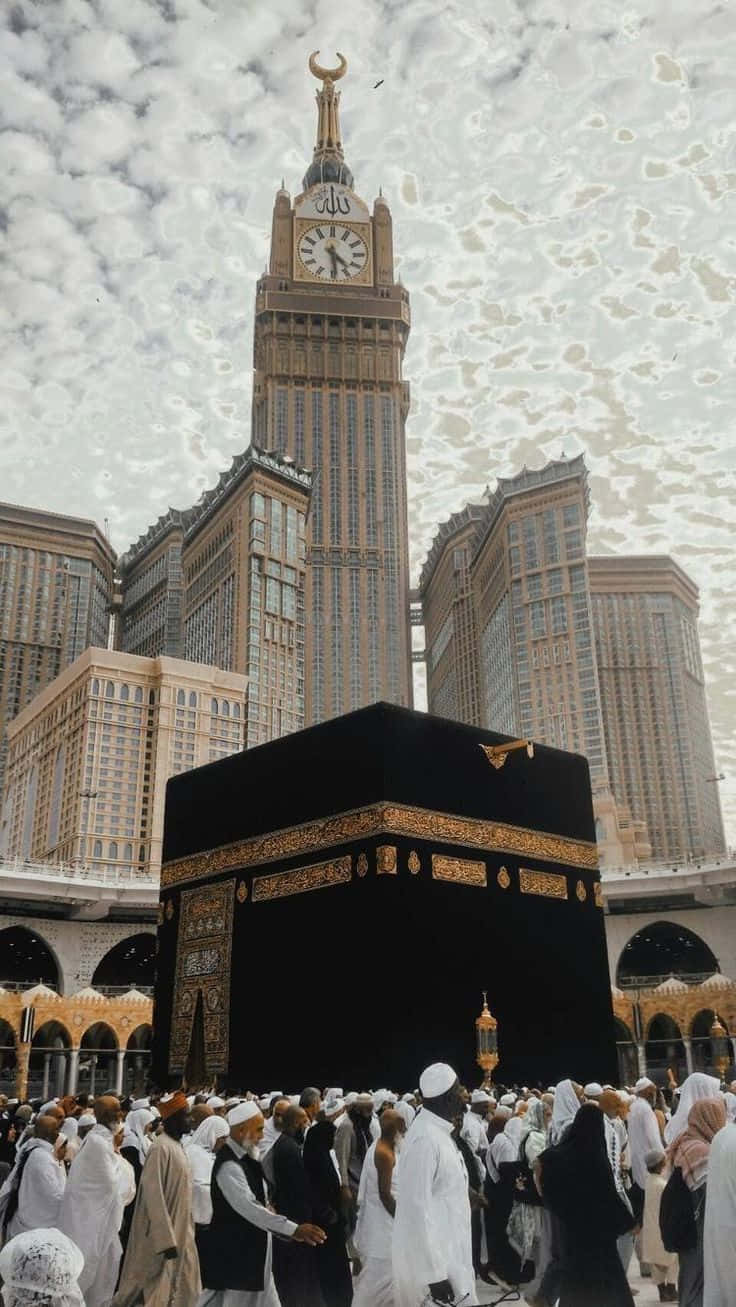 736x1307 Download The Sacred Black Stone of the Kaaba in Mecca