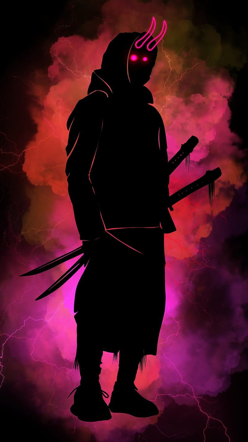 800x1422 The demon 1 lightning, black, boy, clouds, dark, face, figure, guy, man, mask, HD phone wallpaper