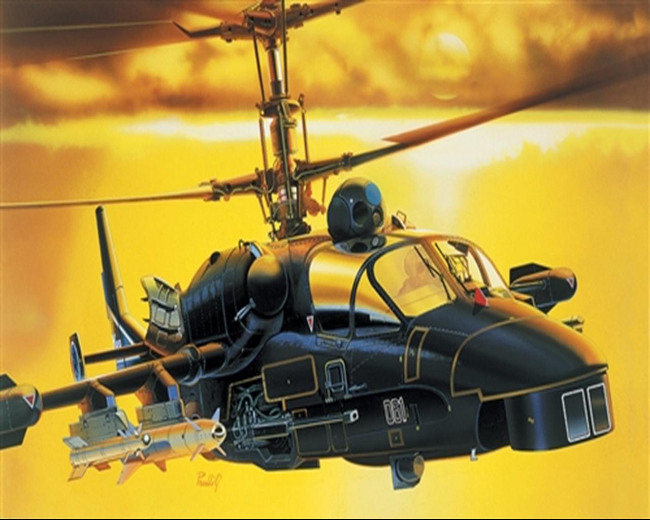 1280x1024 Desktop Wallpaper Helicopters Kamov KA 52 Aligator Aviation