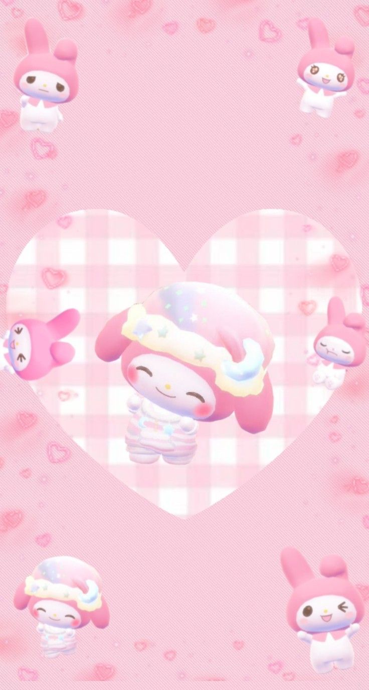 736x1376 My melody pink wallpaper