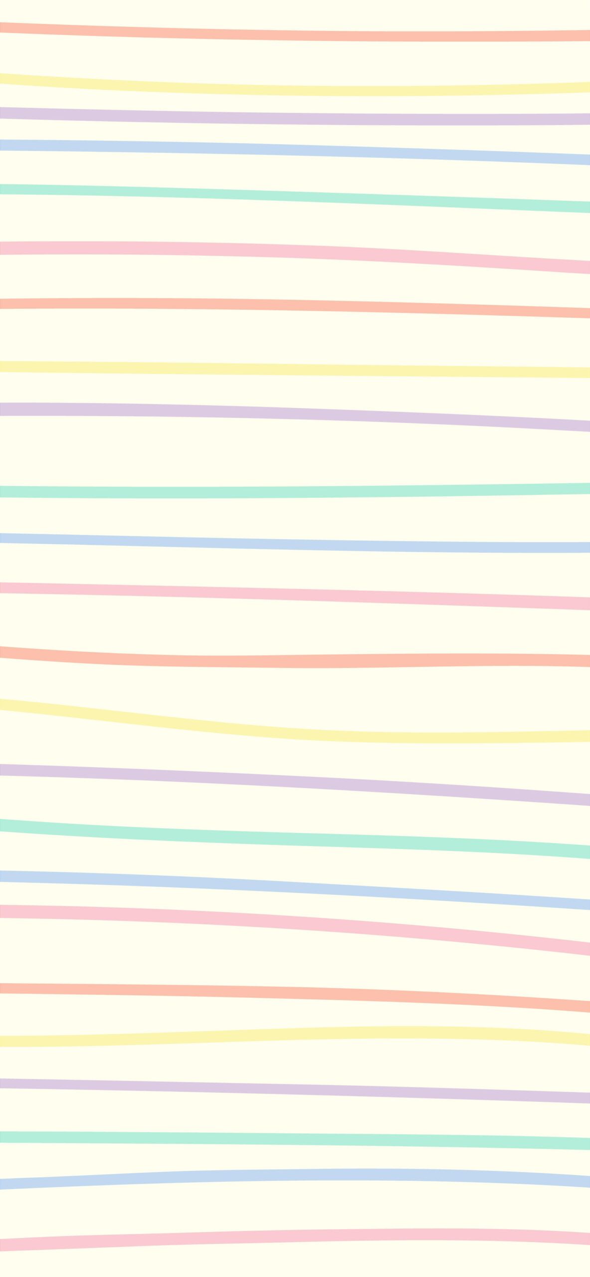 1183x2560 Pastel Lines Wallpaper Aesthetic Wallpaper for iPhone & Android