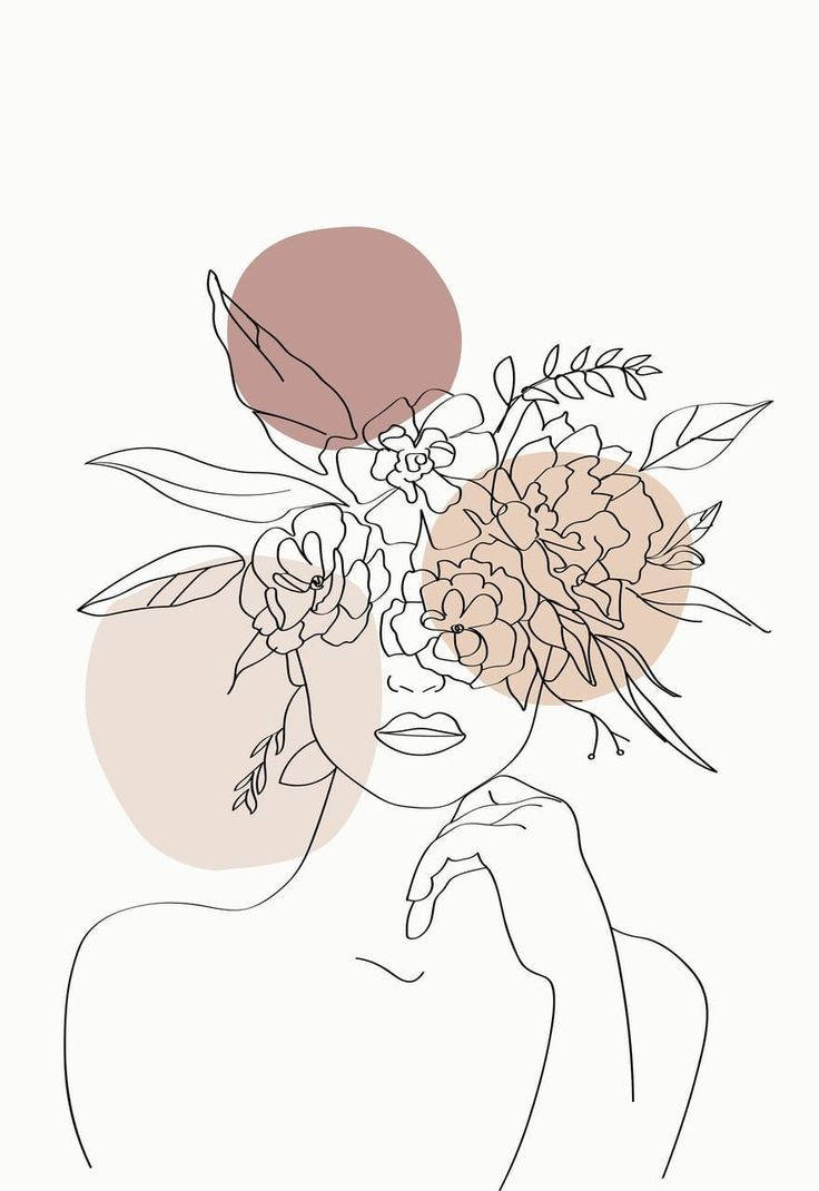 736x1070 Download Minimalist Line Aesthetic Drawing Wallpaper