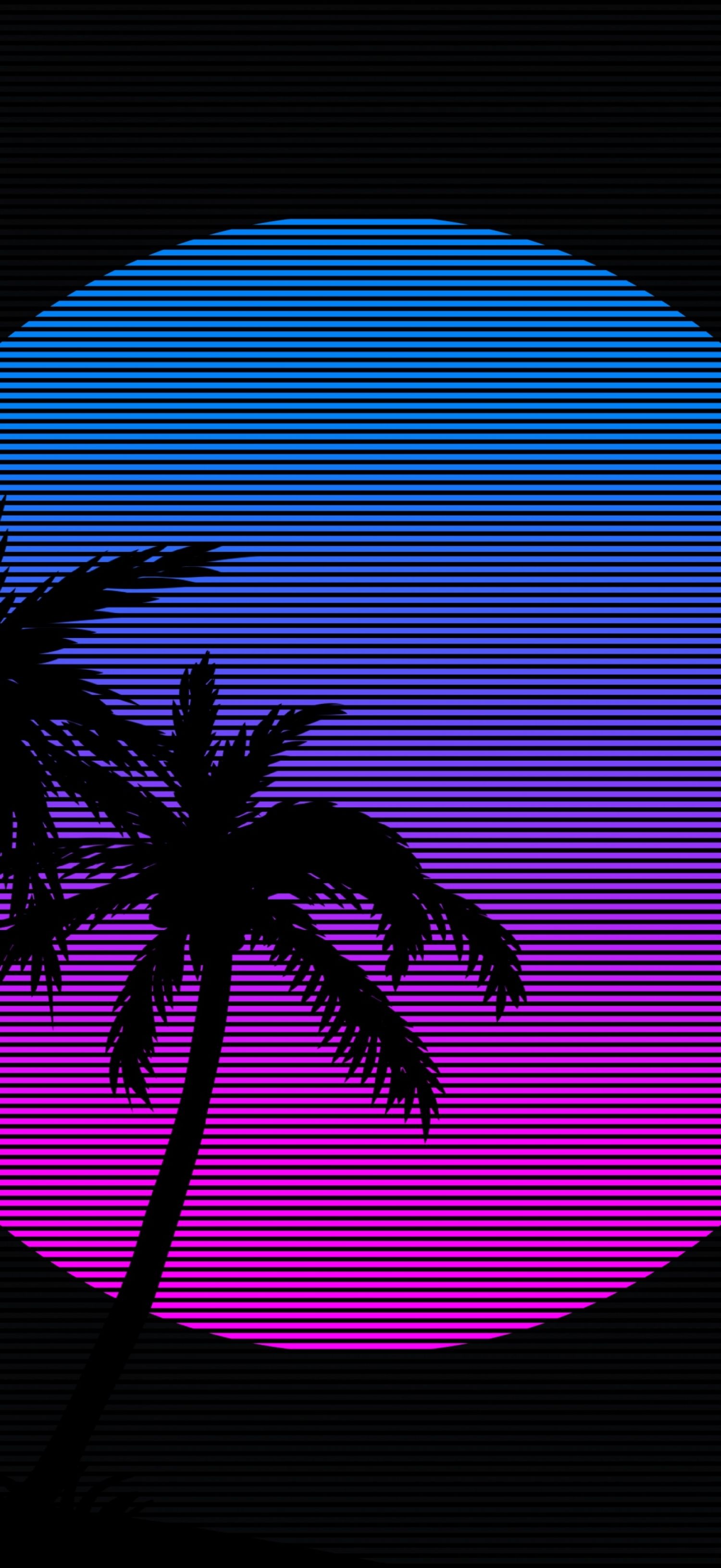 1500x3261 Palm Trees Retro Synthwave Lines Y2K Aesthetic