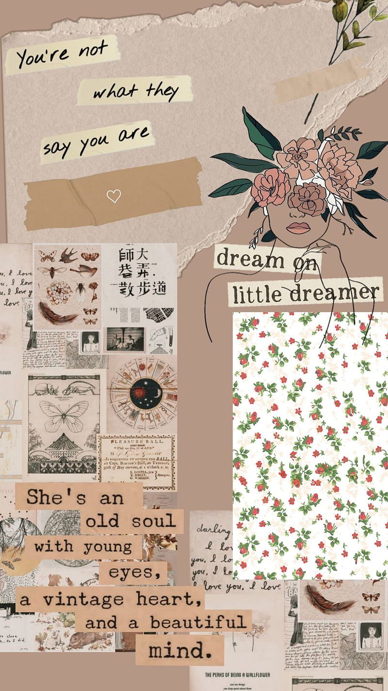800x1422 Brown vintage, aesthetic, happy, post, quotes, sayings, HD phone wallpaper