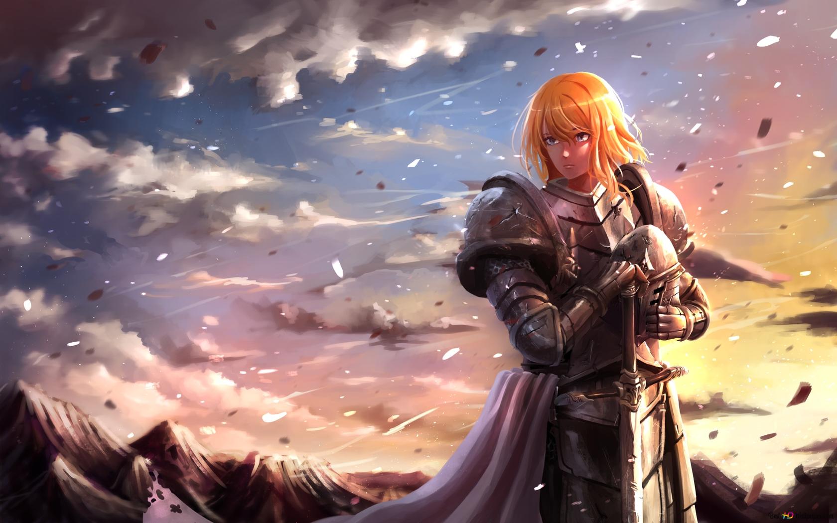 1680x1050 Female Knight HD wallpaper download