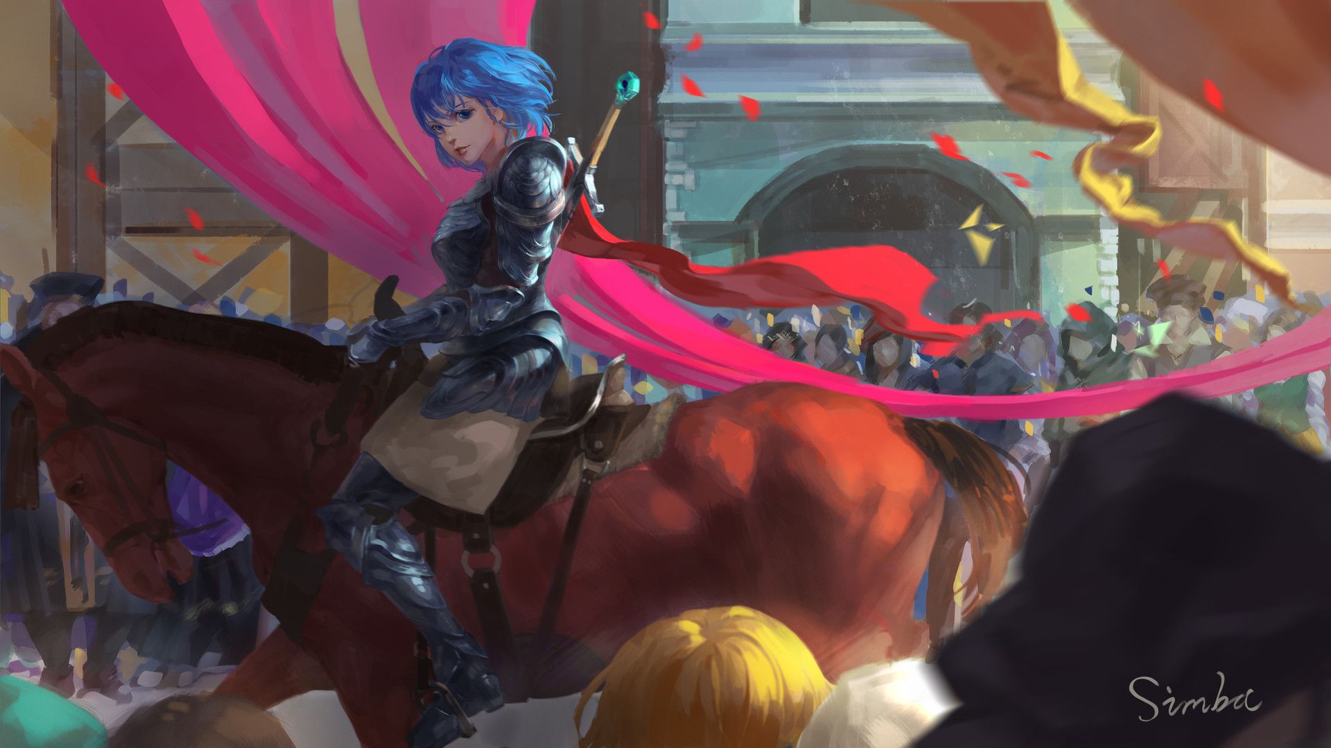 1920x1080 Knight Girl On Horse Wallpaper, HD Artist Wallpaper, 4k Wallpaper, Image, Background, Photos and Picture