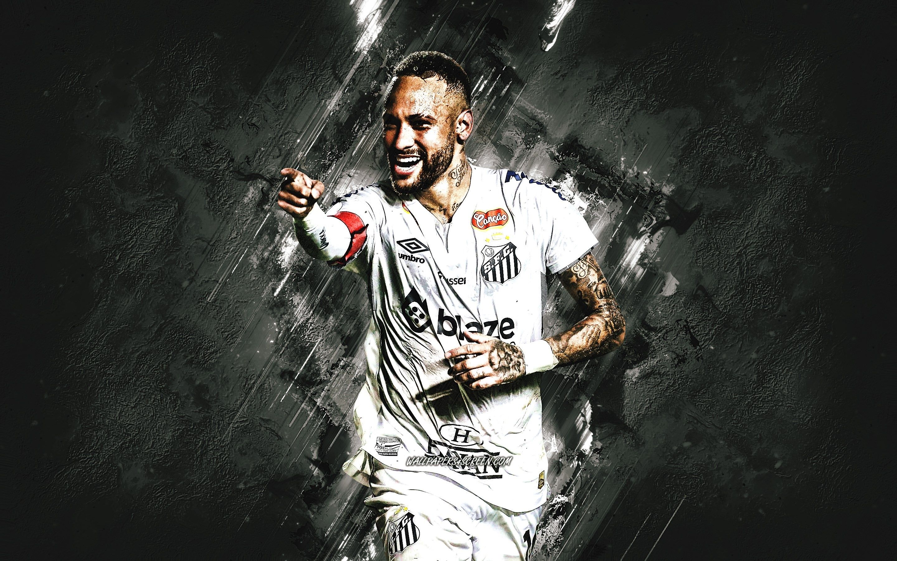 2880x1800 Wallpaper football, soccer, Brasil, Neymar Jr, Neymar Junior, Santos FC, Neymsr for mobile and desktop, section спорт, resolution 2880x1800