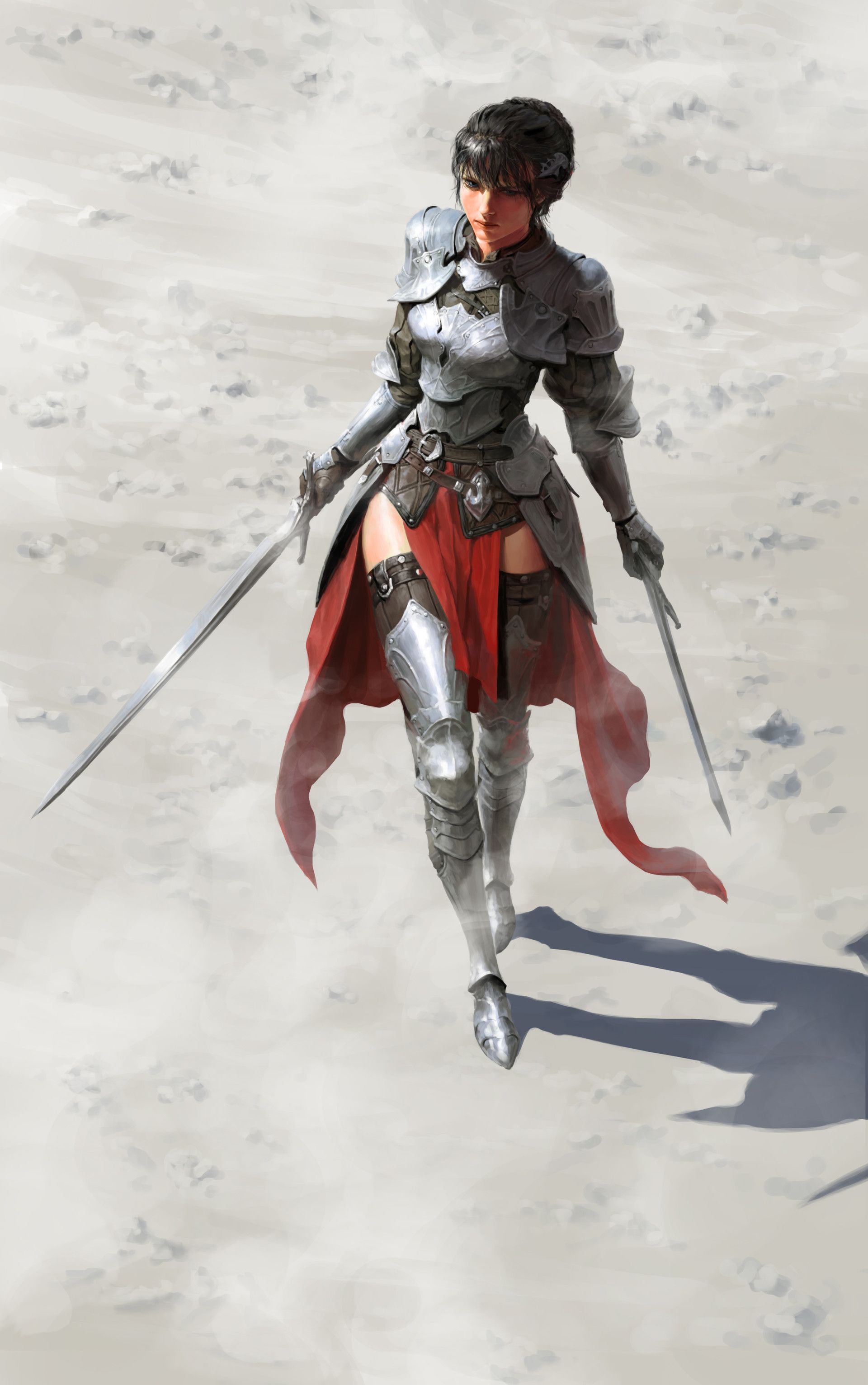 1920x3064 armor, warrior, portrait display, fantasy art, fantasy girl, knight, HD Wallpaper