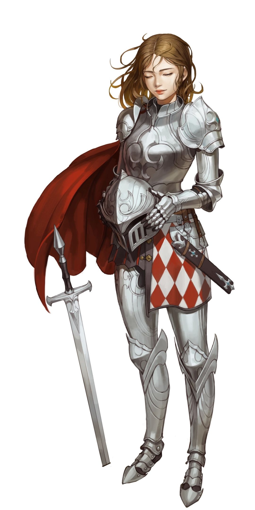 1080x2160 Phone wallpaper: Knight, Fantasy, Armor, Woman Warrior, Sword 1343667