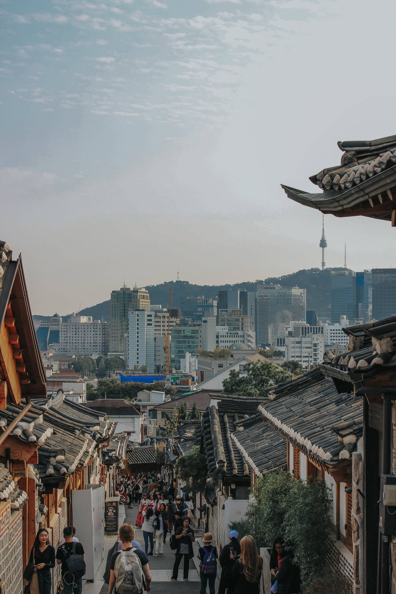1280x1920 Download Hanok Village In Seoul Wallpaper