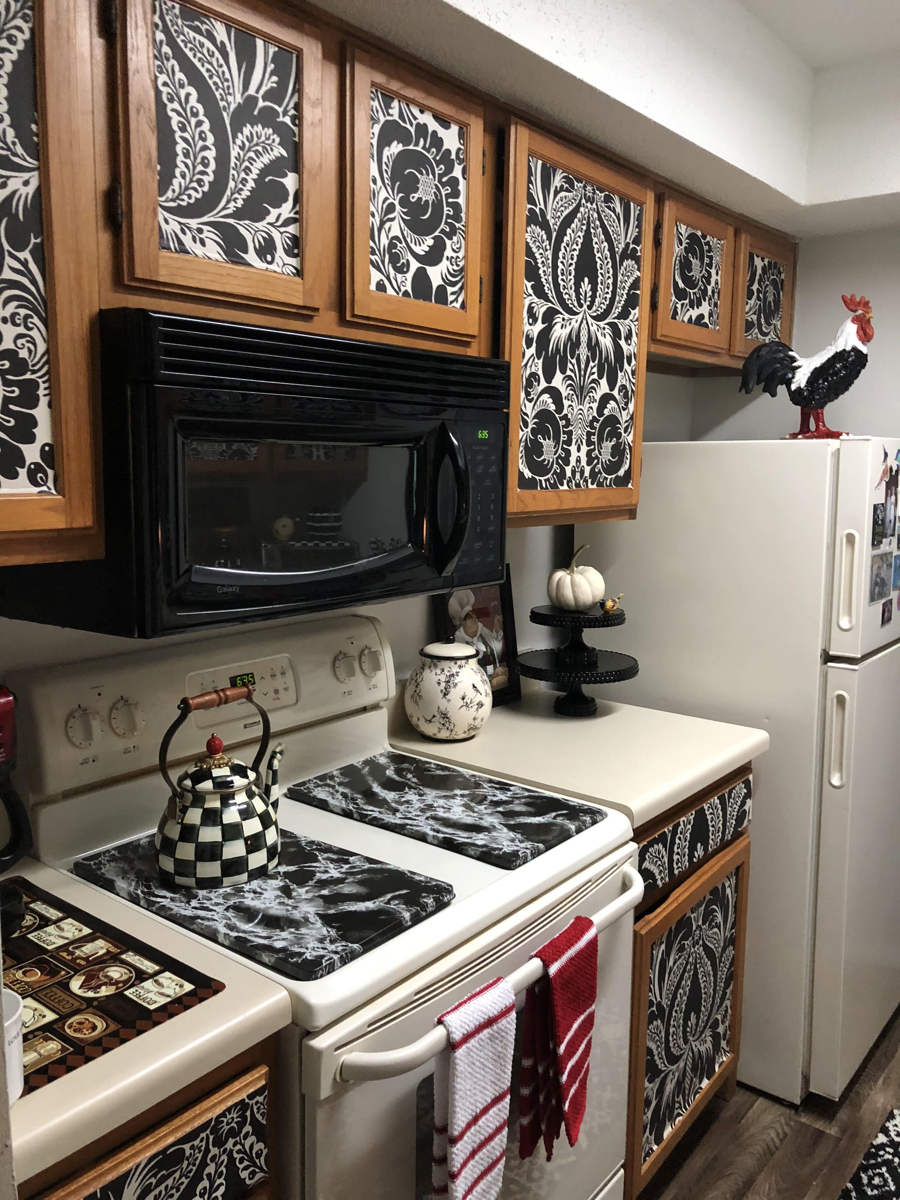 3024x4032 Wallpapered the cabinets when I was living in my apartment
