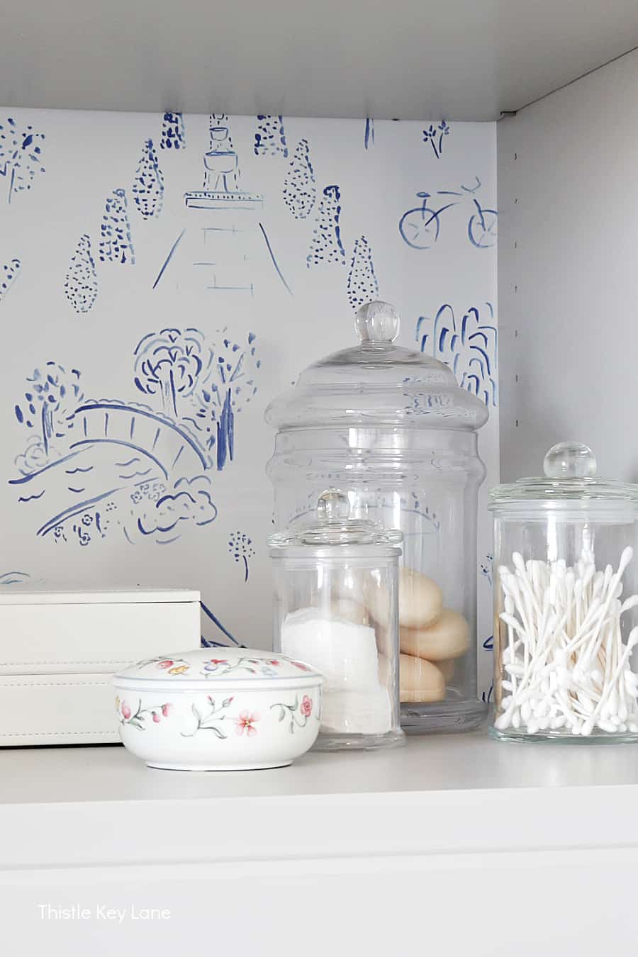 900x1350 Using Peel And Stick Wallpaper In Bathroom Cabinets Key Lane