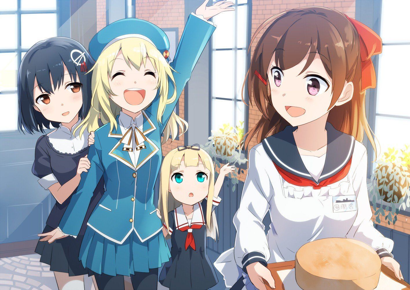 1416x1002 Atago (KanColle), Yuudachi (KanColle), Haguro (KanColle), Kantai Collection Wallpaper HD / Desktop and Mobile Background