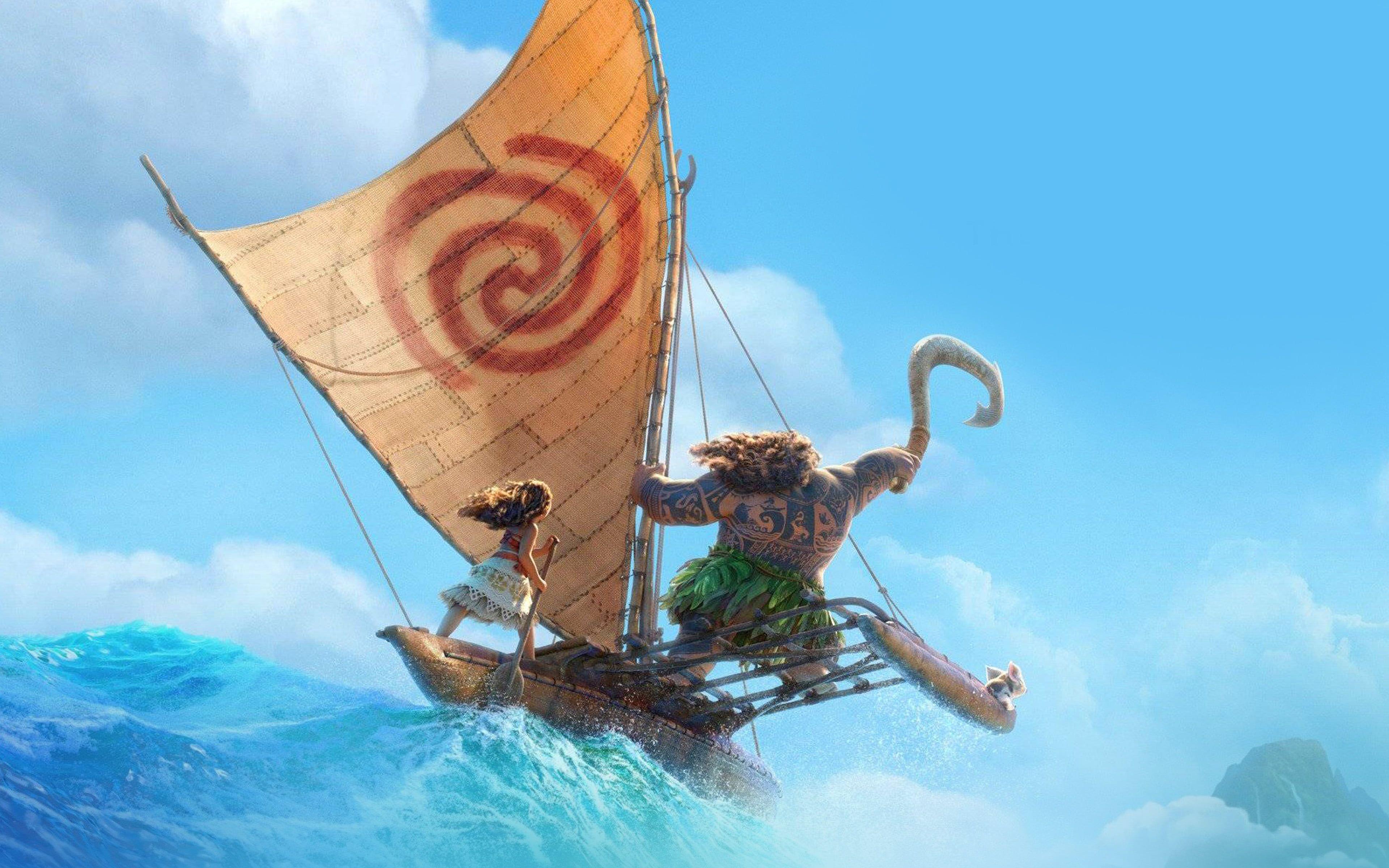 3840x2400 Surf, moana, disney, film, anime, summer, sea, illustration, art