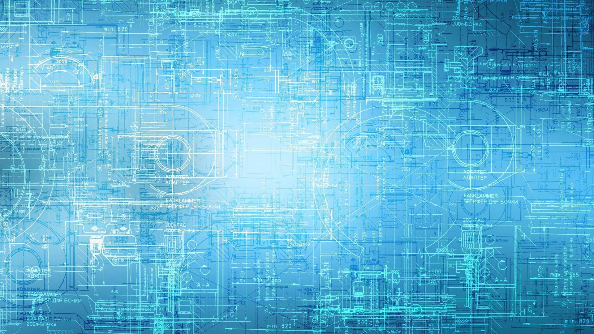 1920x1080 Futuristic Blueprint HD Wallpaper