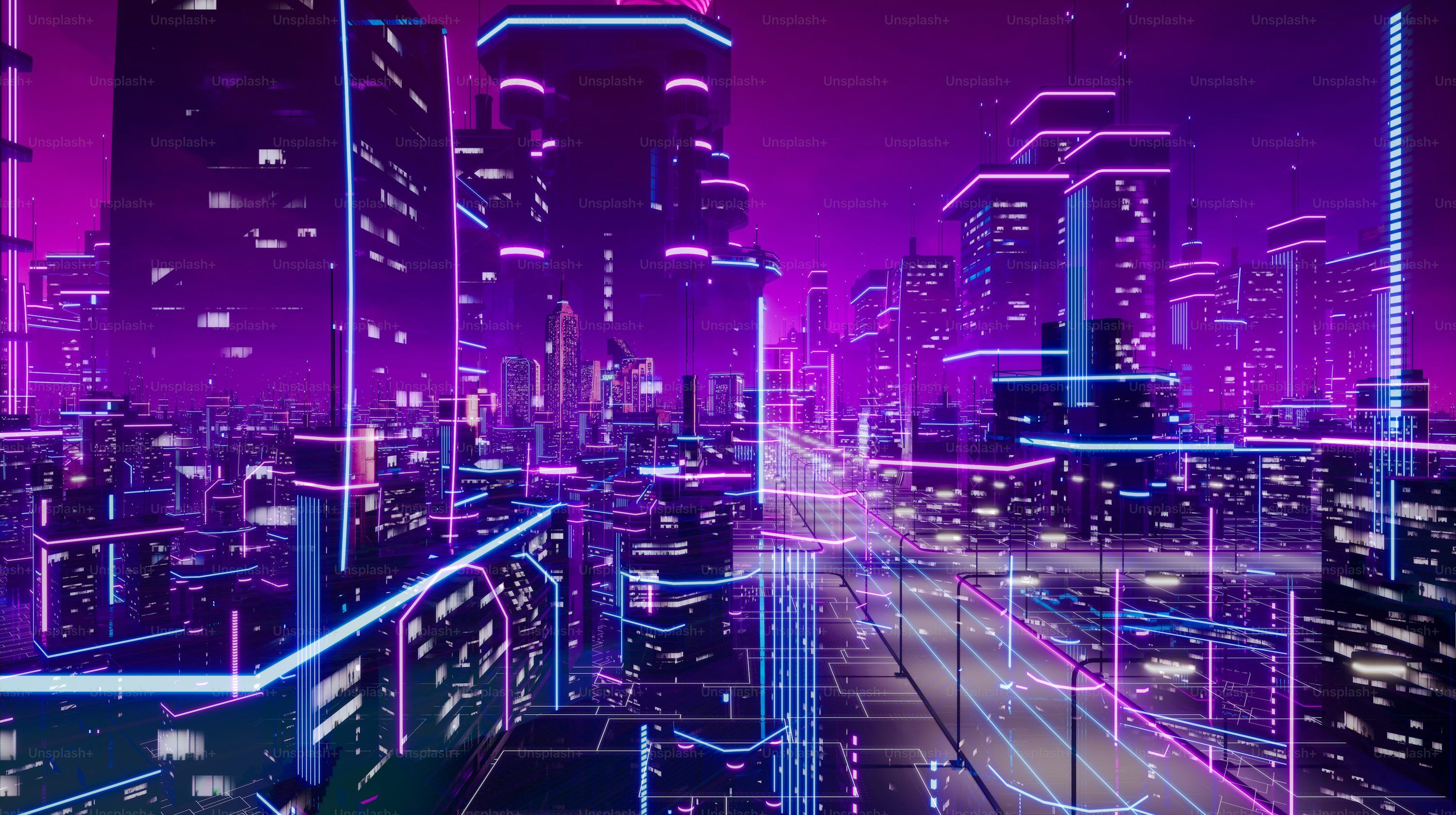 3000x1681 Cyber City Picture. Download Free Image