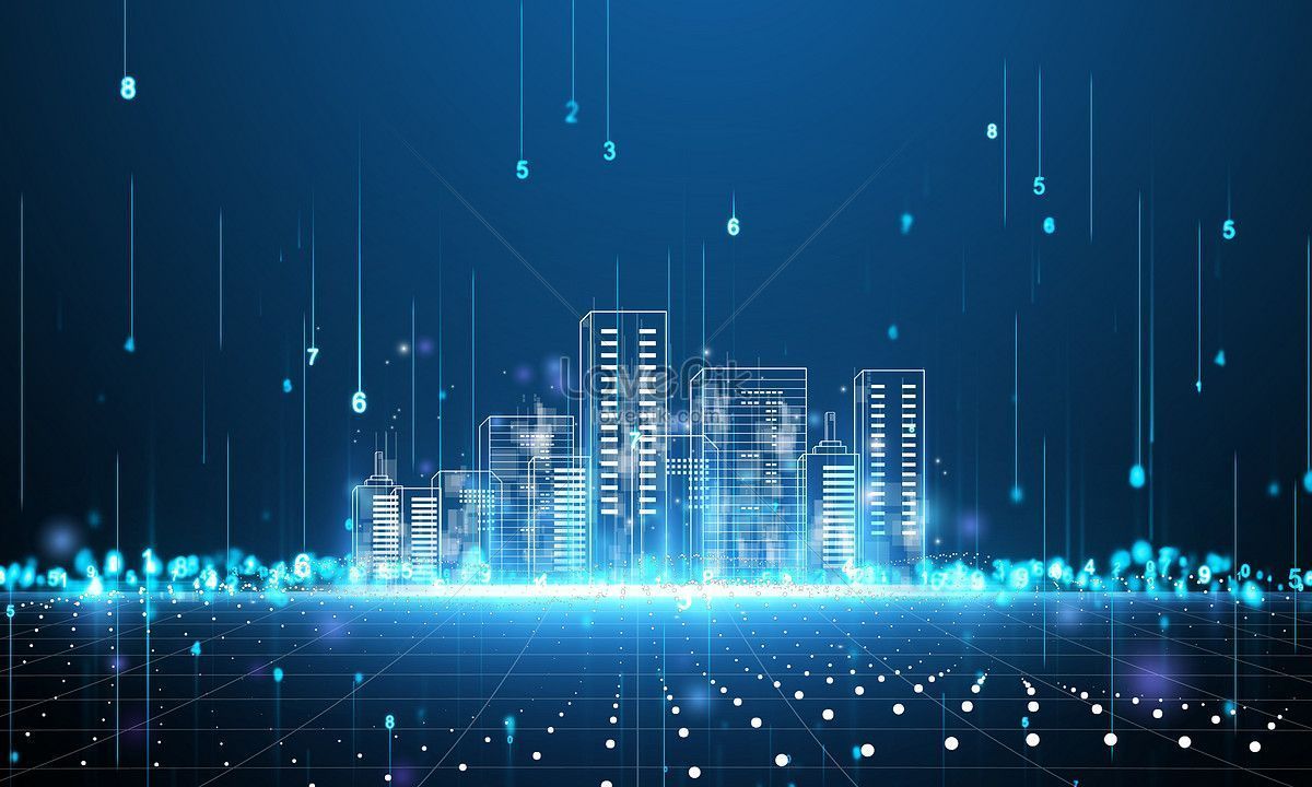 1200x720 Particle Technology City Background Image And Picture For Free Download