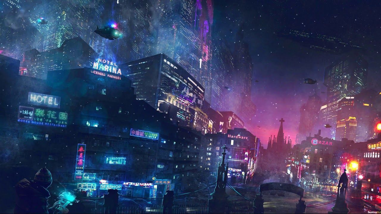 1280x720 Cyberpunk Futuristic City Theme Live Wallpaper HD LOOP