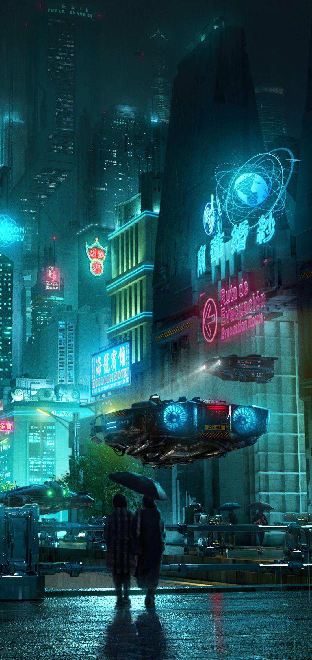 1080x2280 Phone wallpaper: Cyberpunk, Night, Sci Fi, City, Futuristic, Building 1422408