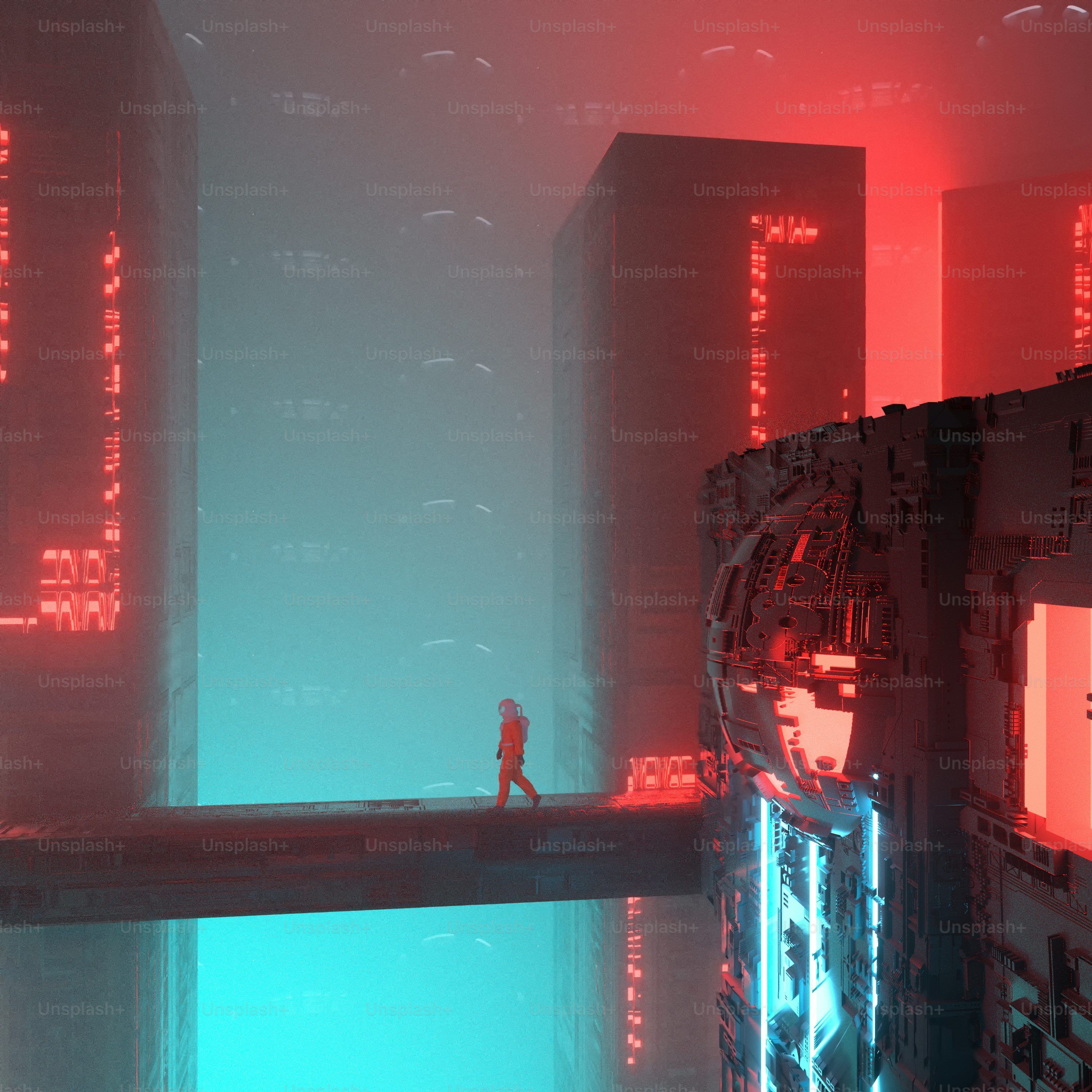 3000x3000 Tech City Picture. Download Free Image