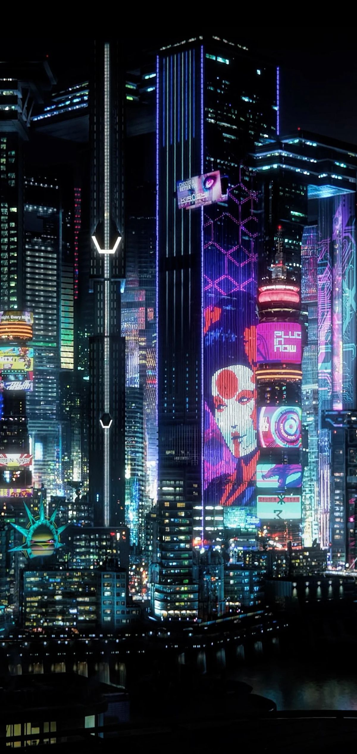 1200x2533 Cyberpunk City China Japan