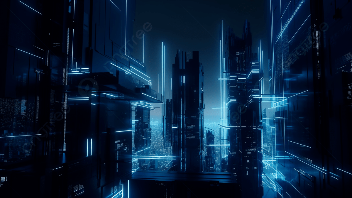 1200x675 Technology Futuristic Digital City Background, Technology, Future, Blue Background Image And Wallpaper for Free Download