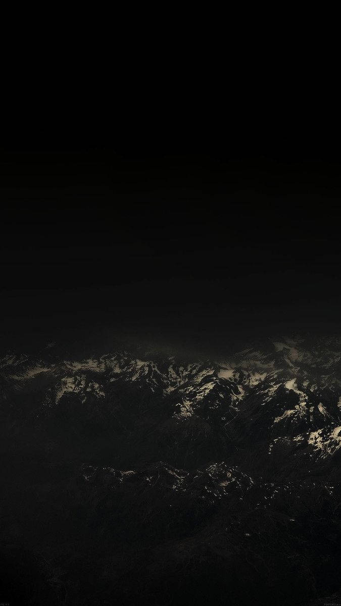 675x1200 Download Dark Theme Snowy Mountains At Night Wallpaper