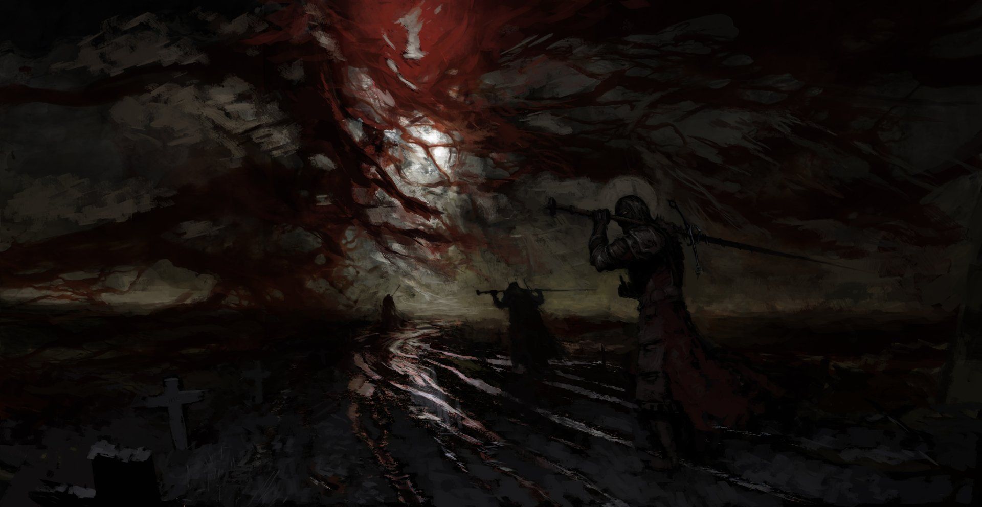 1920x992 Dark Fantasy Realm Ultra HD Wallpaper