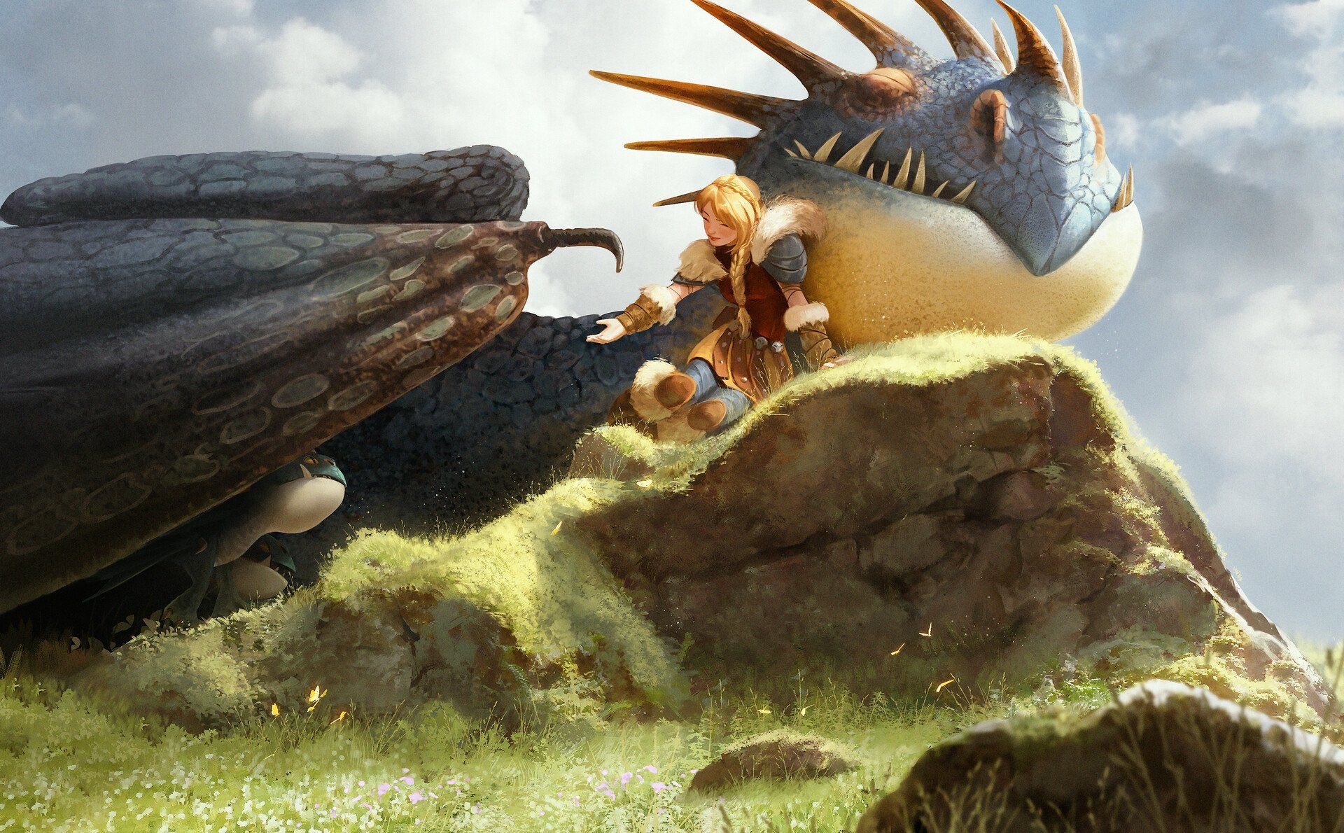 1920x1190 Astrid & Stormfly Soar: Stunning HD Wallpaper from How to Train Your Dragon 2
