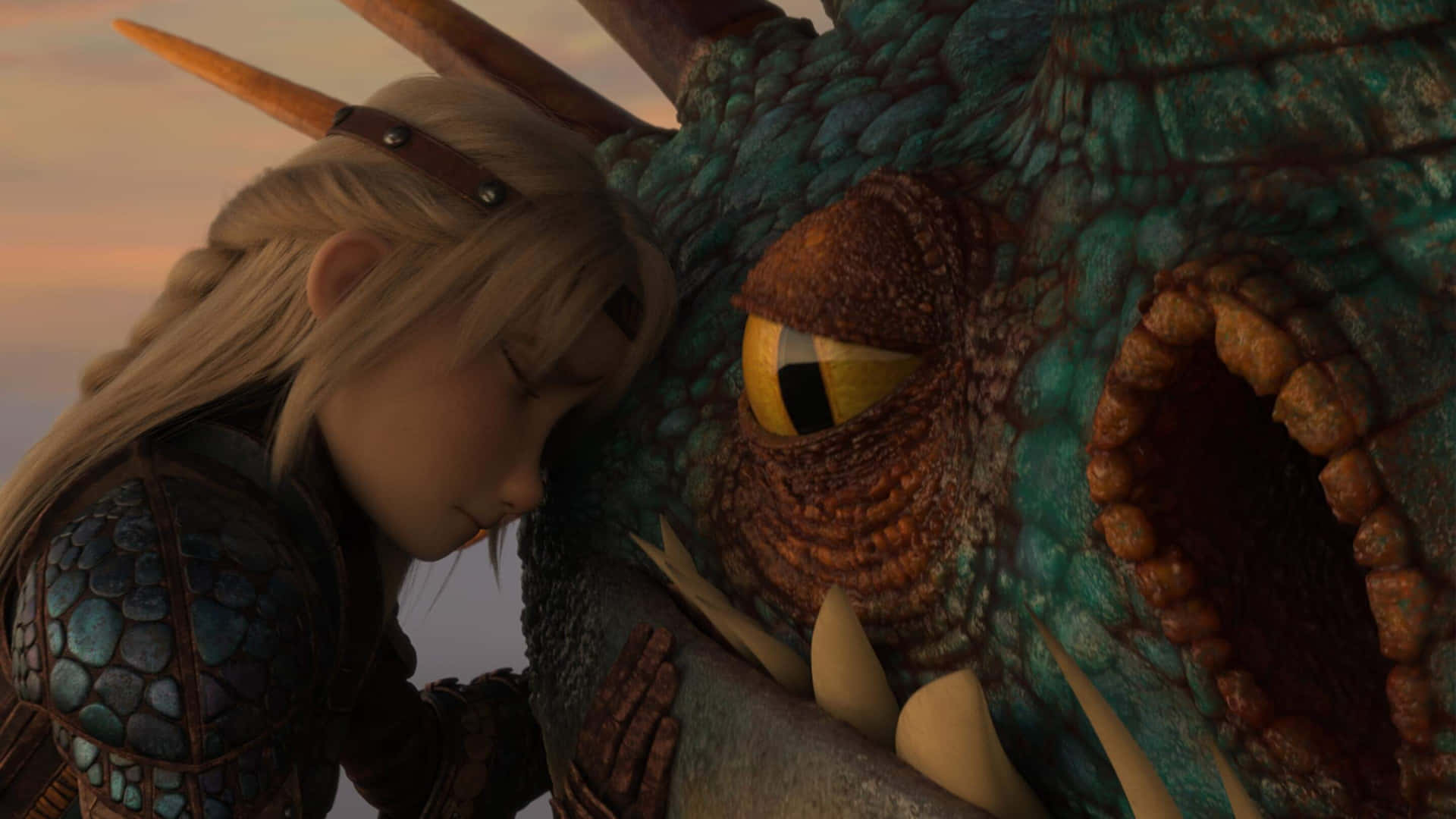 1920x1080 Download Astrid And Stormfly From How To Train Your Dragon The Hidden World Wallpaper