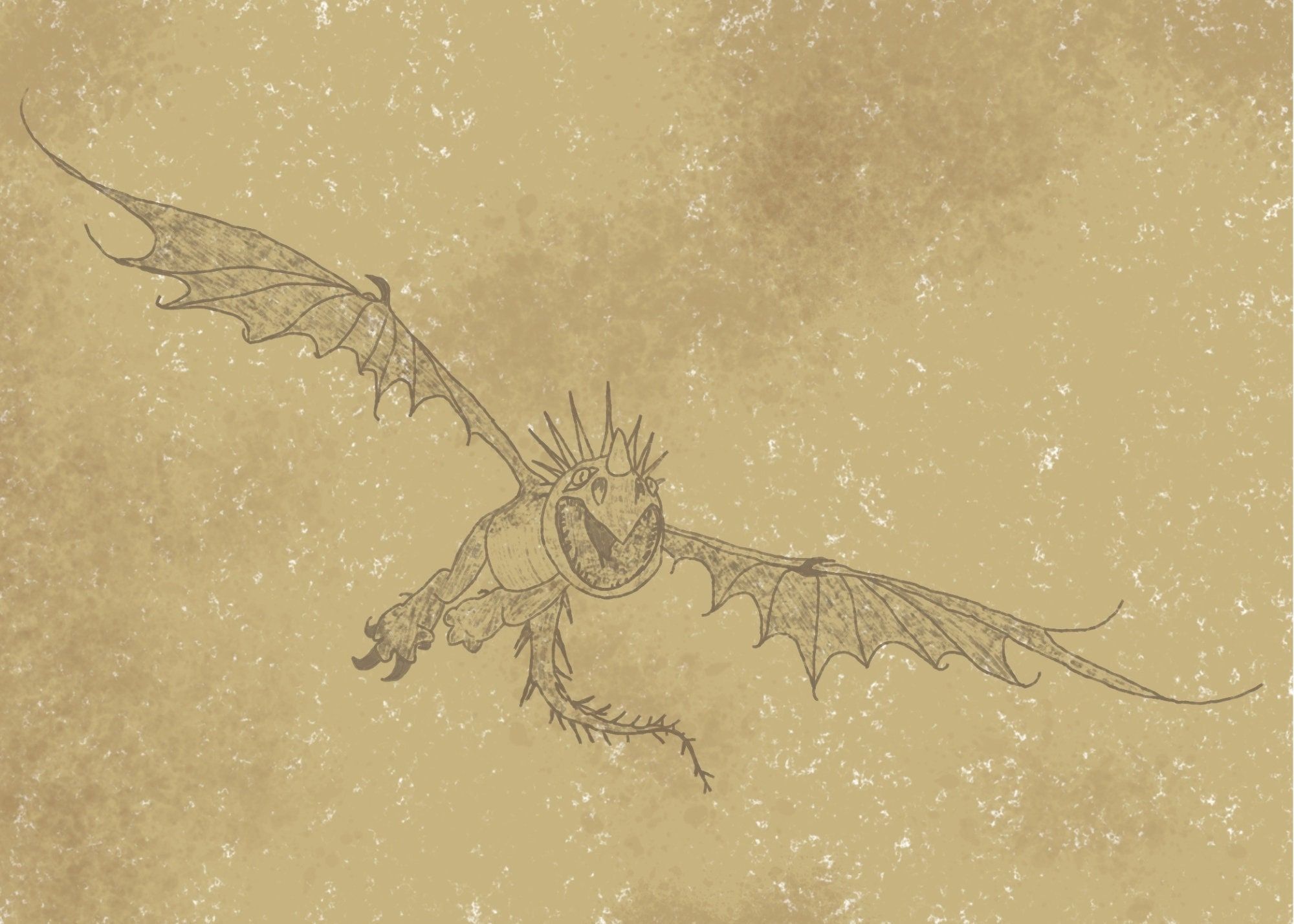 2000x1429 Stormfly Sketch, HTTYD Printable Artwork, Astrid Artwork