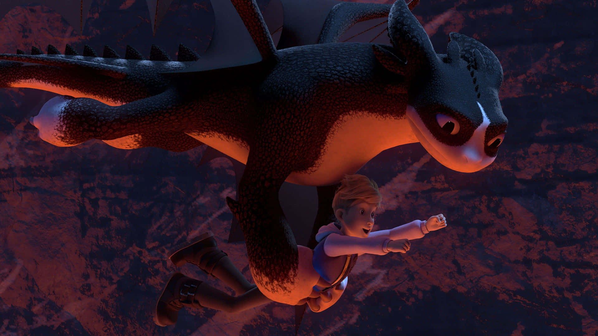 1920x1080 Download Dragon From How To Train Your Dragon The Hidden World Carrying Child Wallpaper
