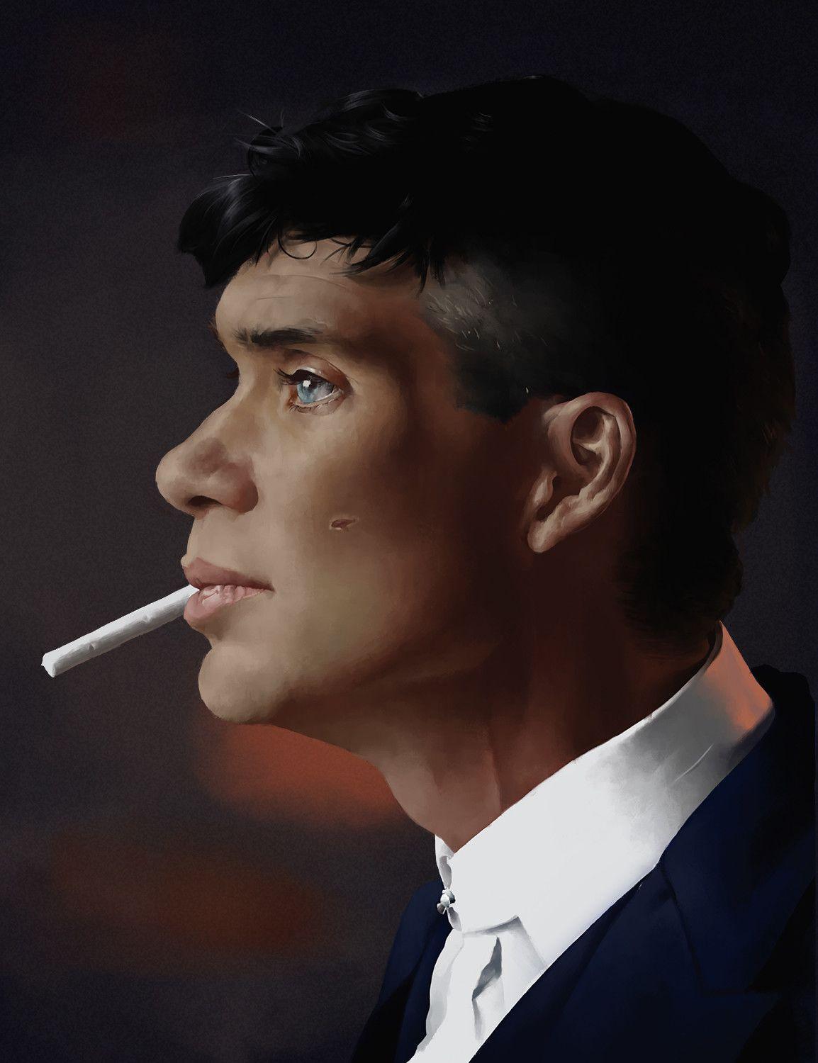 1154x1500 Tommy Shelby Smoking Wallpaper