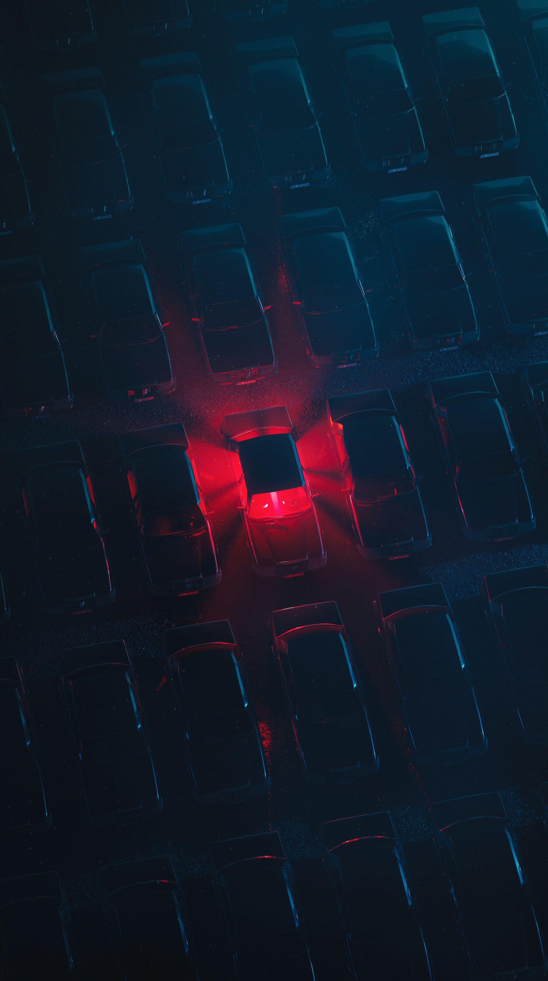 1800x3222 4K MKBHD Panels App Free Popular Creative Neon Car Gloomy Dark Spooky