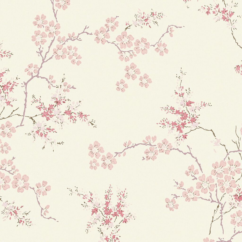 1024x1024 Oriental Blossom Blush Wallpaper. Laura Ashley Wallpaper. No Two Houses