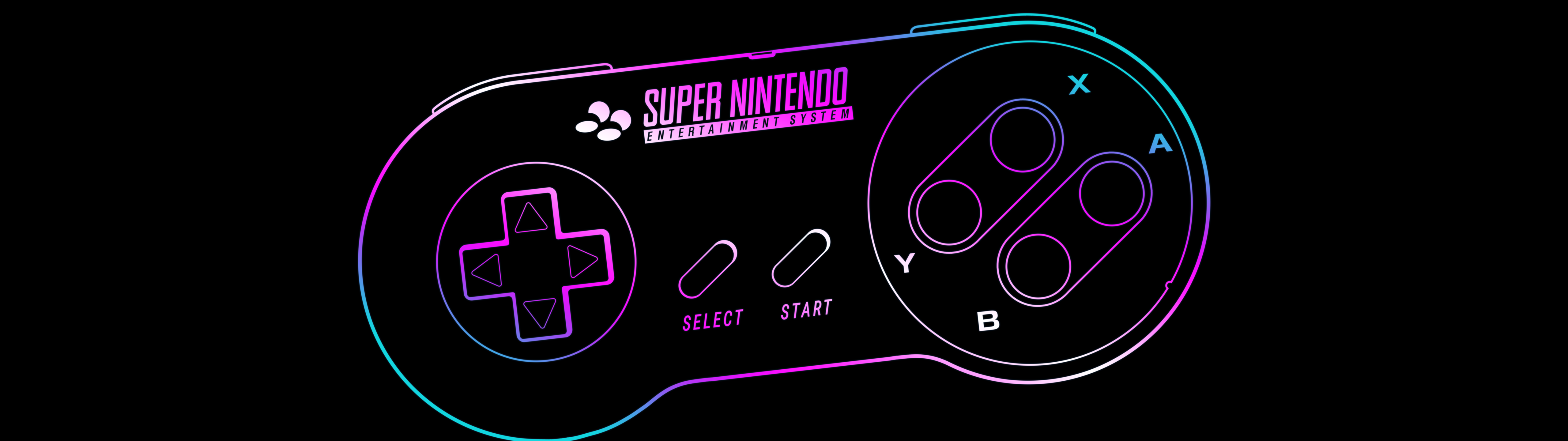 5120x1440 4K, Black Background, Nintendo, Controllers, Super Nintendo, Snes, Retro Console, HD Wallpaper