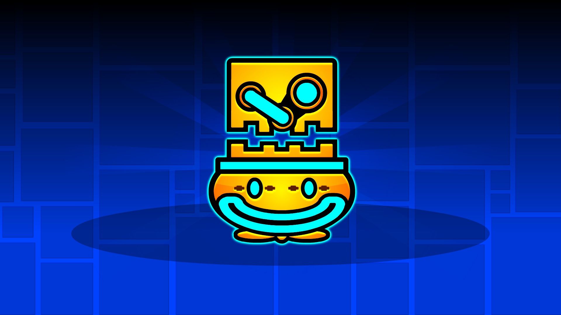 1920x1080 Geometry Dash Icon HD Desktop Wallpaper