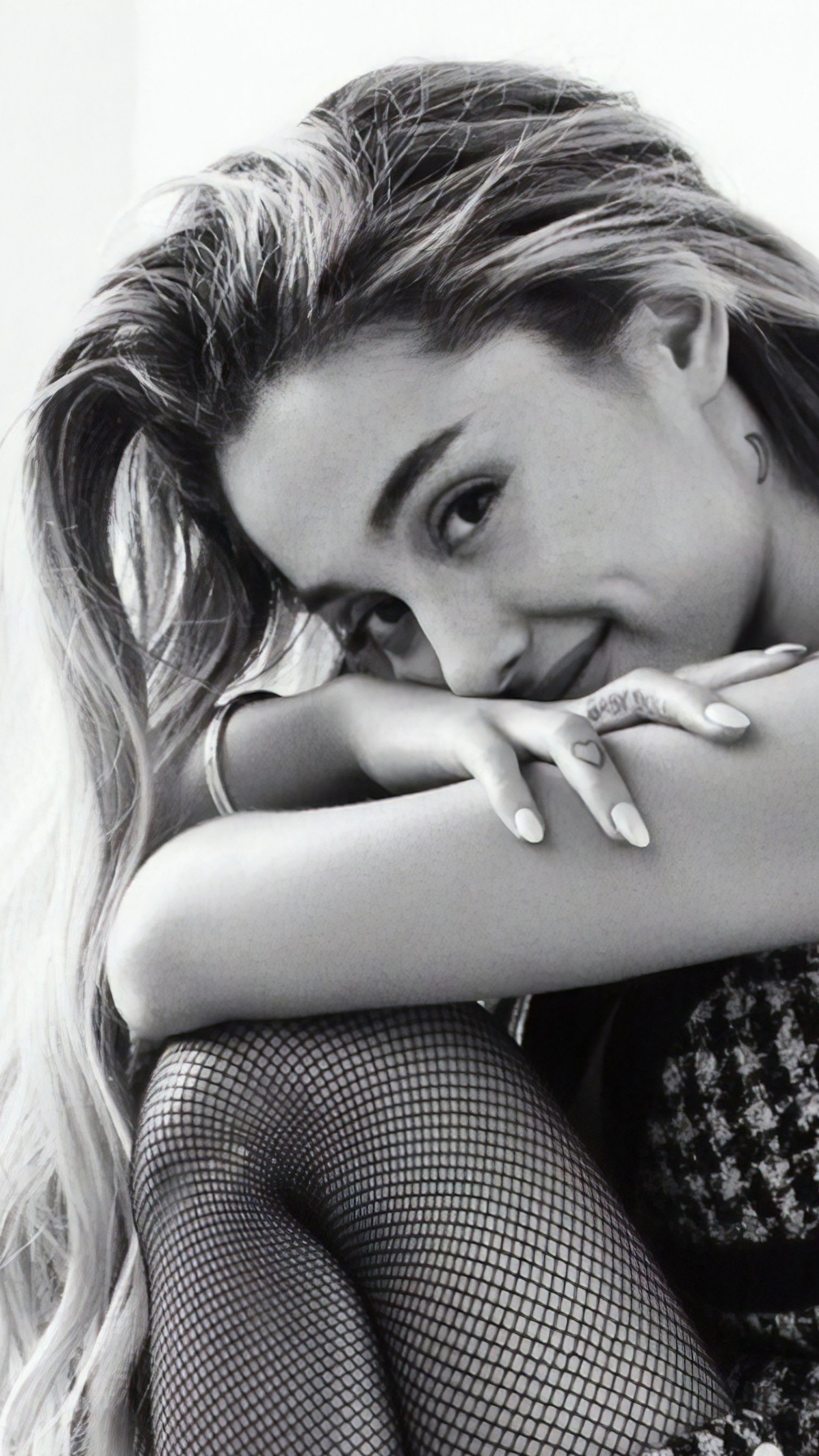 2160x3840 Ariana Grande, Vogue, Monochrome, Photohoot HD HD Phone Wallpaper