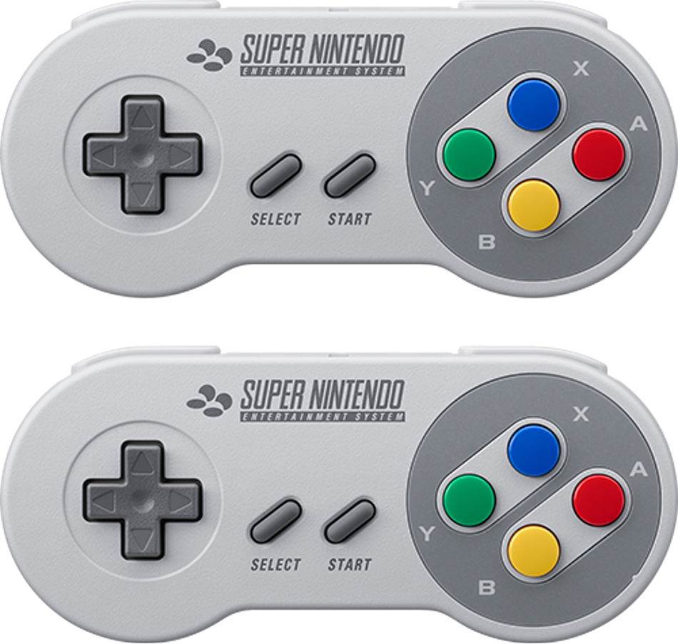 950x903 Download Super Nintendo Controllers Top View